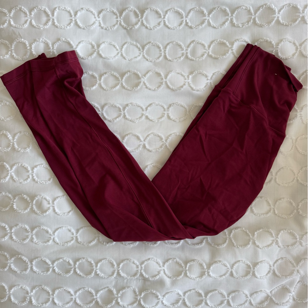 Aerie Real Me Leggings - Maroon